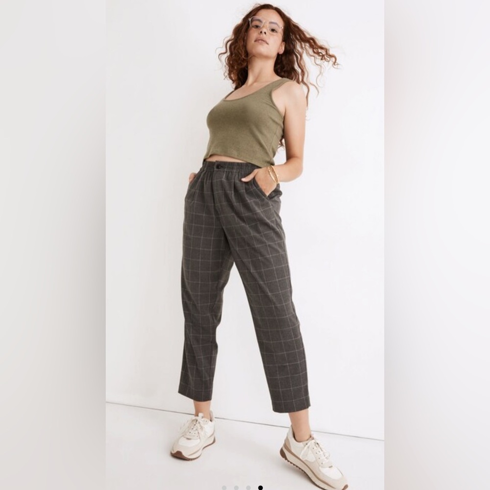 Madewell Plaid Flannel Track Trousers NWOT